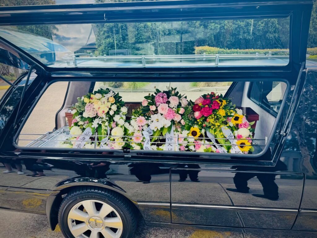 flower arrangements hearse idyllic funerals sydney