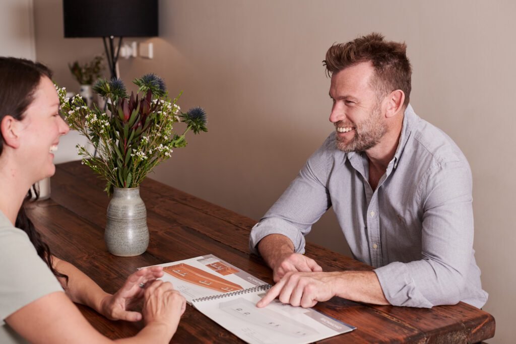 Matt Morgan explaining funeral terminology and options during a calm planning conversation.