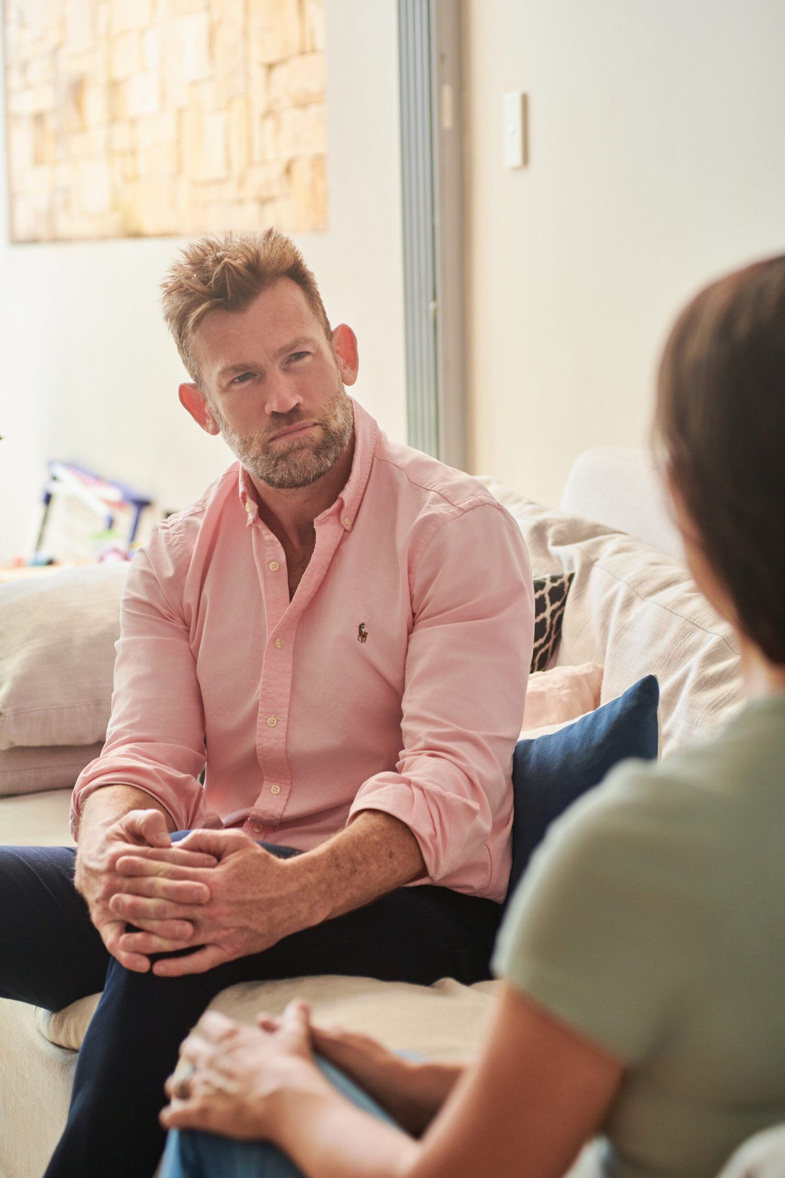 Matt morgan speaking with someone about funeral director in sydney